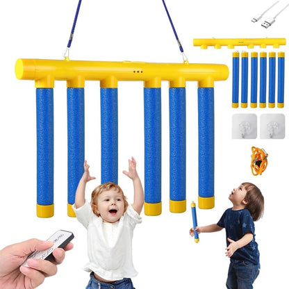 The Reflex Game by My Store featuring a colorful handheld reflex testing device with buttons and a bright display screen.