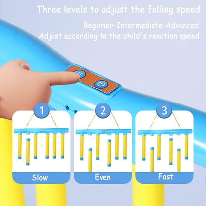 The Reflex Game by My Store featuring a colorful handheld reflex-testing game with buttons and a bright display screen